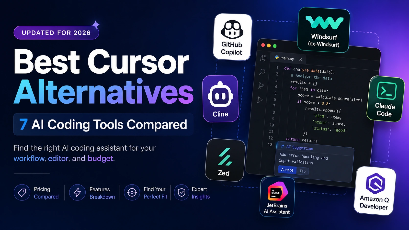 Best Cursor Alternatives in 2026: 7 AI Coding Tools Compared