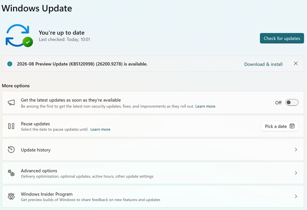 Install Windows Updates