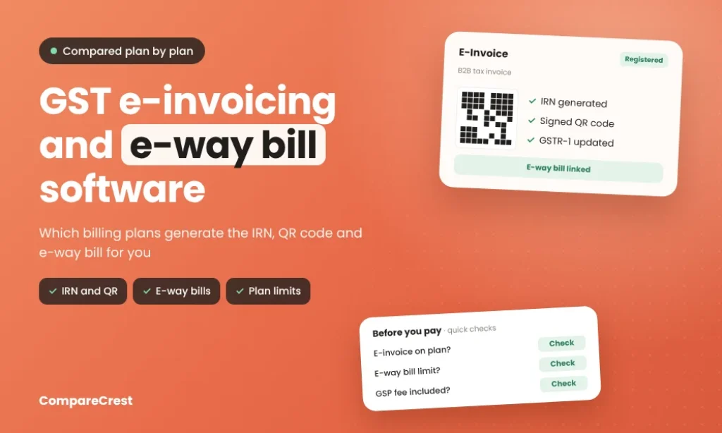 GST E-Invoicing and E-Way Bill Software (2026): Which Plans Include It